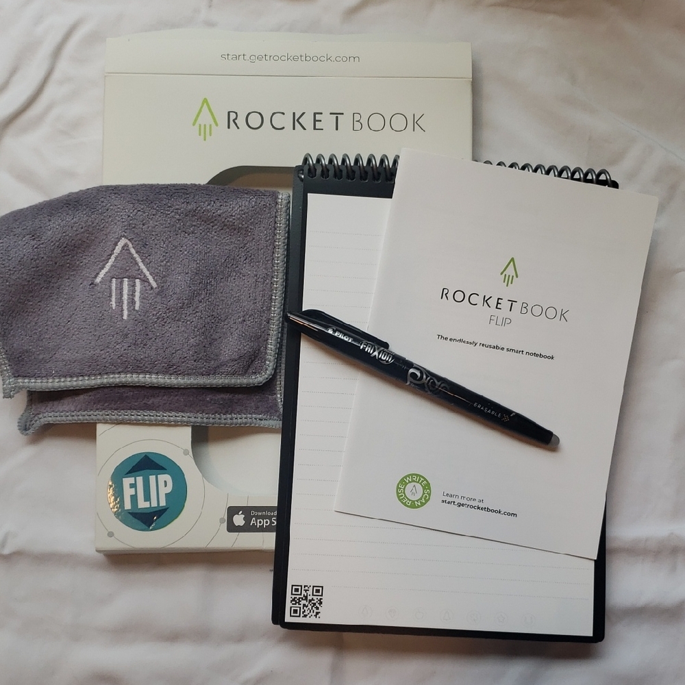 RocketBook Flip Erasable Rewritable Notepad FriXion Pen
